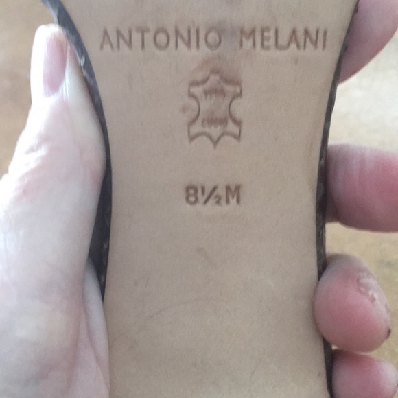 Antonio Melani Shoes Size 8.5 Strappy Sandals Bronze Snakeskin leather EUC - Picture 5 of 8